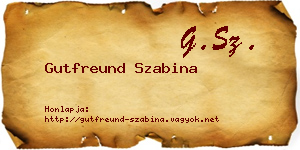 Gutfreund Szabina névjegykártya